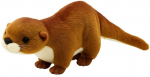 Pehme m&auml;nguasi saarmas Lean Toys, pruun v./valge v., 17 cm