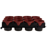 Istutuspott TG67324, plastik, 6 cm x 6 cm, &Oslash; 6 cm, pruun v., 12 tk