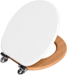 WC poti kaas Sepio 405, pruun v./valge v., 43.5 cm x 37.5 cm