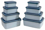 Toiduainekarbi komplekt Hermia MCH0011780, 0.43 - 2.6 l, 23 cm x 16 cm, sinine v., 8 tk