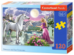 Pusle Castorland Princess And Her Unicorns 120 el. B-13098, 120 tk