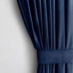 &Ouml;&ouml;kardin, lipsuga Restilo Velvet Pleat, sinine v., 140 cm x 245 cm