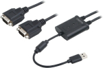 Juhe Logilink USB 2.0 to 2x Serial AU0031 USB, RS-232 DB9 male, 0.45 m, must v.