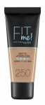 Vedel jumestuskreem Maybelline Fit Me Matte + Poreless, beež v., 250 sun beige, 30 ml