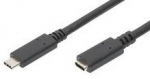 Kaabel Assmann Digitus, 2 x USB-C female, 200 cm, must v.