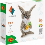 Paberkujukeste valmistamise komplekt Alexander 3D Origami Rabbit, pruun v./valge v./roheline v.