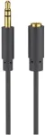 Kaabel Goobay 3.5mm male - 3.5mm female 3.5 mm male, 3.5 mm female, 5 m, must v.