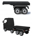 Tarvikud Lean Toys Mercedes Actros Semi-trailer, must v.