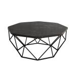 Kohvilaud Kalune Design Diamond, must v., 90 cm x 90 cm x 38 cm
