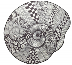 Vannitoa p&otilde;randamatt Foutastic More 359CHL4293, valge v./must v., 140 cm x 140 cm, &Oslash; 140 cm