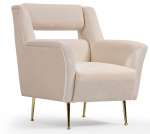 Tugitool Hanah Home Mira 569HLN1512, kreemjasvalge, 79 cm x 76 cm x 93 cm