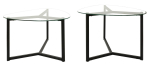 Kohvilaud Kalune Design Bellisimo, l&auml;bipaistev v./must v., 58 cm x 82 cm x 40 cm
