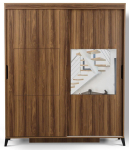 Riidekapp Kalune Design Pasific Home Fuga 180, p&auml;hklipuu v., 180 cm x 60 cm x 216 cm, peegliga