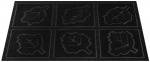 Uksematt Mix Mat Leaves, must v., 60 cm x 40 cm