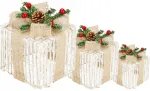 Dekoratsioon Springos Gifts, 18 cm, 19 cm, valge v./liivakarva pruun v.