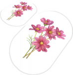 Vannitoamattide komplekt Foutastic Sitivo 359CHL4947, valge/roosa, 100 cm x 60 cm