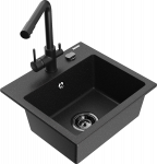 K&ouml;&ouml;givalamu Mexen Milo 6505-73-671600-70-B, graniit, 43.5 cm x 41 cm x 17.1 cm, h&otilde;be v./must v.