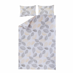 Voodipesukomplekt Domoletti Cassia Leaves, kreemjasvalge, 200 x 220 cm