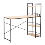 Kirjutuslaud ja riiul Home4you Study 40845, pruun v./must v.