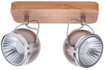 Valgusti kohtvalgusti Spotlight Ball Wood 5031274, GU10, 2 x 6 W, puidu v.