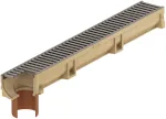 Drenaažirenn restiga Euroline 2.0 Aco koos toruga, A15, 100 cm x 11.8 cm x 10 cm