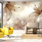 Fototapeet Artgeist Floral Motif - A Composition Of Lilies On A Background With A Light Glow Effect MFT994, 245 cm x 350 cm