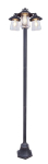Vabalt seisev v&auml;lisvalgusti Lutec Cate, 60W, E27, IP44, must v., 43 cm x 190 cm