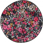 Vannitoa p&otilde;randamatt Foutastic Antoryum, valge/must/roosa, 80 cm x 80 cm, &Oslash; 80 cm