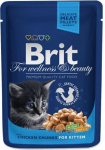 Kassi m&auml;rgtoit Brit Premium Chicken Chunks Kitten, kanaliha, 0.1 kg