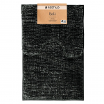 Vannitoamattide komplekt Restilo Bati, must/hall, 80 cm x 50 cm