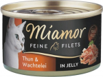 Kassi m&auml;rgtoit Miamor Feine Filets Tuna & Eggs, tuunikala, 0.1 kg