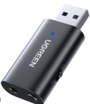 Adapter Ugreen CM523 USB Type-A Male, 3.5 mm Female, 1 m, must v.