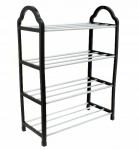 Jalatsiriiul, must, 18.5 cm x 55 cm x 41.5 cm