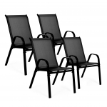 &Otilde;uetoolide komplekt ModernHome SC-092KD-4 BLACK, must v., 72 cm x 55 cm x 90.5 cm