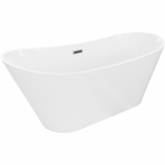 Vann, teisaldatav Mexen Dora, 160 cm x 75 cm x 72 cm, ovaalne, valge/metallik must