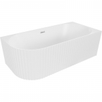 Vann seinaga, teisaldatav Mexen Gia Right, 170 cm x 80 cm x 58 cm, ovaalne, kroomi/valge matt