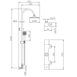 Du&scaron;ikomplekt koos segistiga Invena Gracja, must