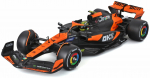 M&auml;nguauto Bburago F1 McLaren MCL38 18-28033, 1:24, must v./oranž v.