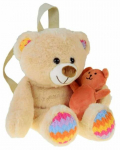 Laste seljakott Teddy ZA5683, beež, 17 cm x 30 cm x 40 cm