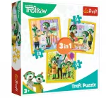 Pusle 3in1 Trefl The Treflik Family Together Is Fun 34850, 19.5 cm x 20 cm, 106 tk, mitmev&auml;rviline