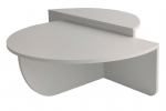 Kohvilaud Kalune Design Podium, valge, 30 cm x 90 cm x 35 - 60 cm (kahjustatud pakend)