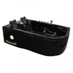 Vann, massaaži AMO-1631B LEFT, 180 cm x 120 cm x 54 cm, ristk&uuml;lik, must