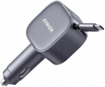 Auto laadija Anker Nano A2738HA2, Cigarette Lighter Socket/2 x USB Type C, hall v., 75 W