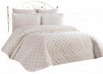 Voodikate, koos padjap&uuml;&uuml;ridega Mijolnir Dessert 773NVA1213, kreemjasvalge, 250 cm x 260 cm