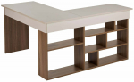 Nurga kirjutuslaud Nordure Vesper Venezia, 120 cm x 130 cm, 72 cm, p&auml;hklipuu v./ka&scaron;miir v.
