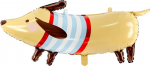 Fooliumist &otilde;hupall erikujuga Party Deco Dachshund, pruun v./mitmev&auml;rviline