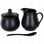 Suhkrutoosi ja piimakannu komplekt Vilde 139809, must v., 150 ml