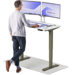 Arvutilaud reguleeritava k&otilde;rgusega Desktronic HomePro, 120 cm x 60 cm, 61 - 127 cm, valge v./roheline v.