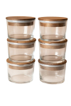 Toidu s&auml;ilitamise konteinerite komplekt Hermia 8681149237797, 0.22 l, l&auml;bipaistev v.