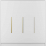 Riidekapp ADRK Palladio, kuldne v./valge v., 51 cm x 200 cm x 200 cm